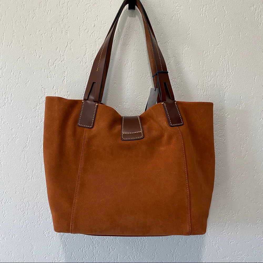 Dooney & Bourke Honey Suede East West Shopper - Picture 2 of 12
